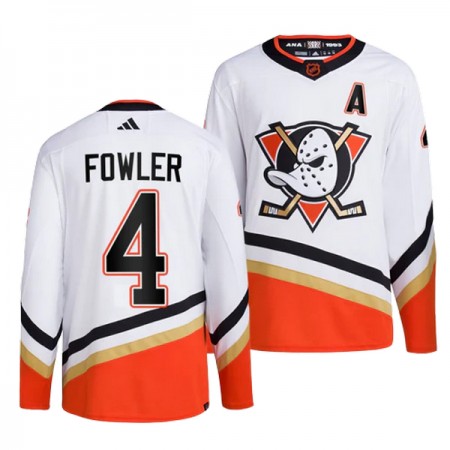 Män Ishockey Anaheim Ducks tröja cam fowler Adidas 2022-23 Vit Reverse Retro 2.0 Authentic